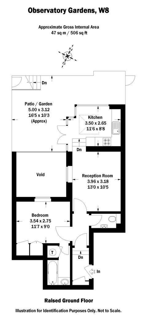 1 bedroom flat to rent - floorplan