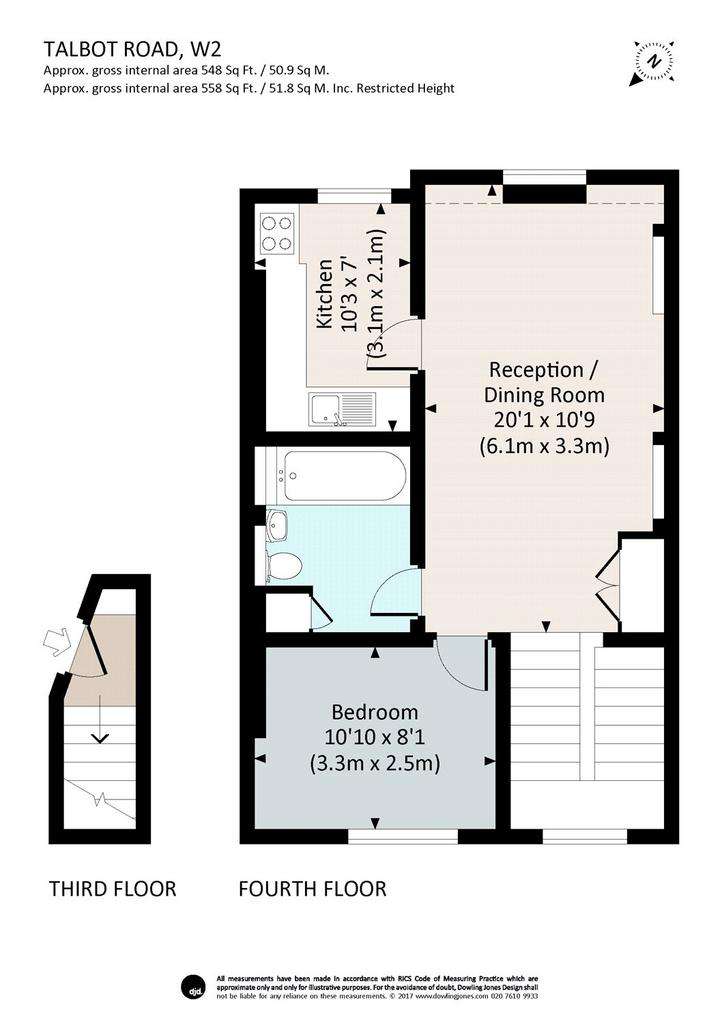 1 bedroom flat to rent - floorplan