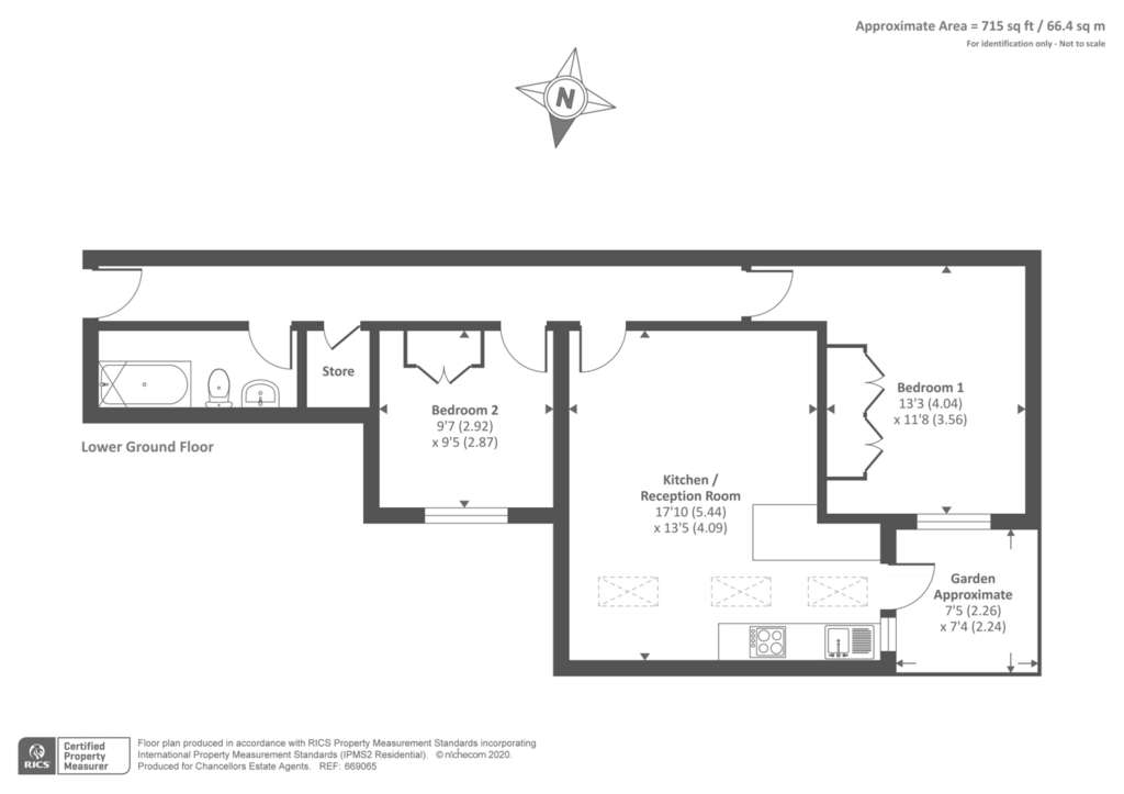 2 bedroom flat to rent - floorplan