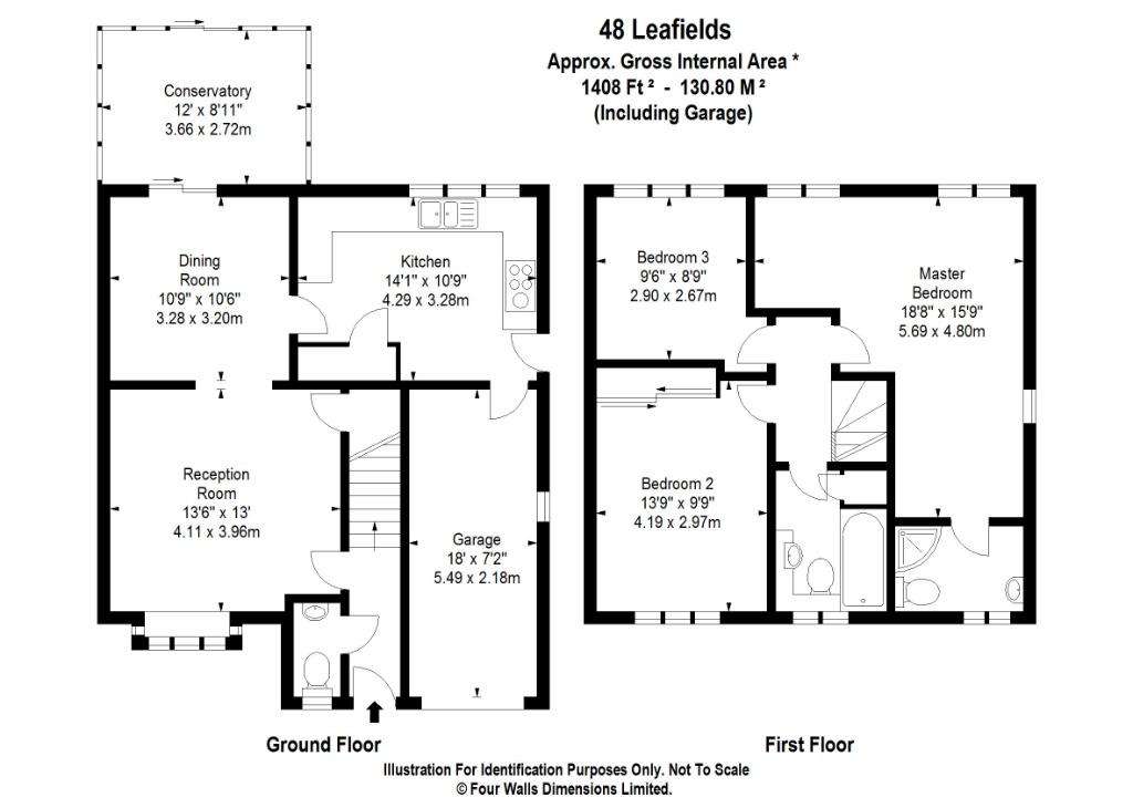 3 bedroom detached house to rent - floorplan