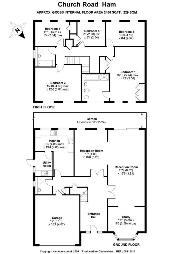 5 bedroom detached house to rent - floorplan