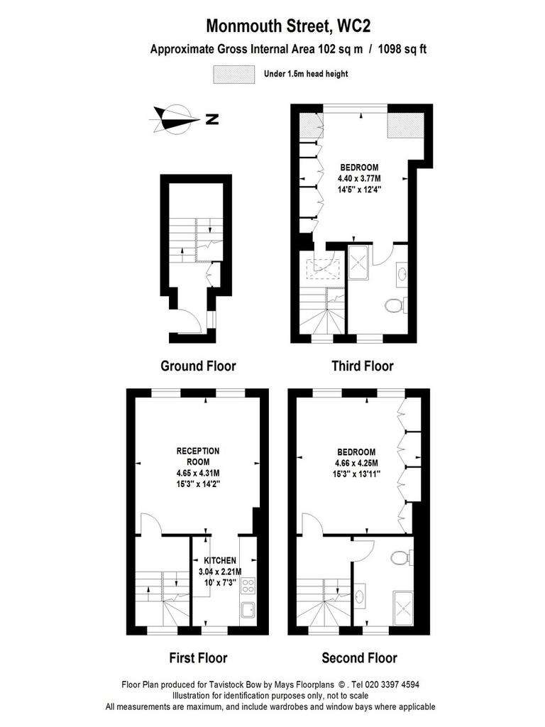 2 bedroom flat to rent - floorplan