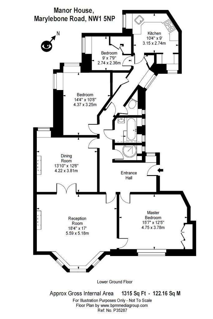 4 bedroom flat to rent - floorplan