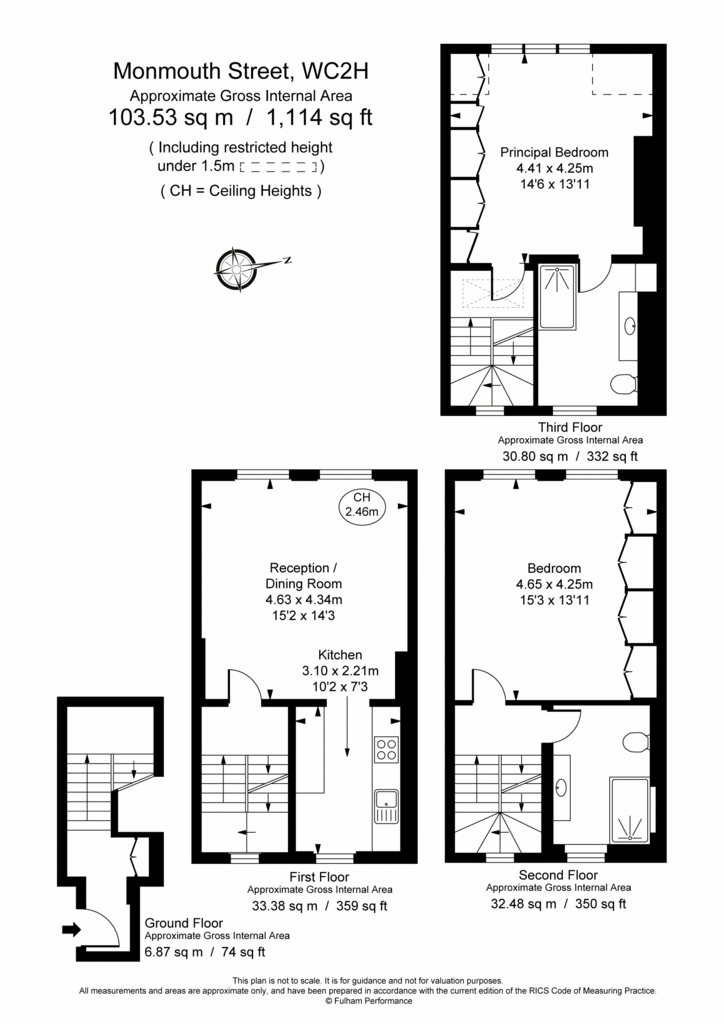 2 bedroom town house to rent - floorplan