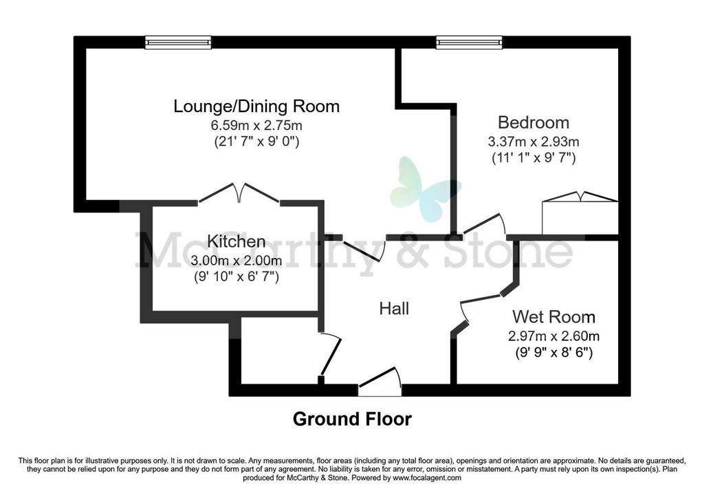 1 bedroom flat for sale - floorplan