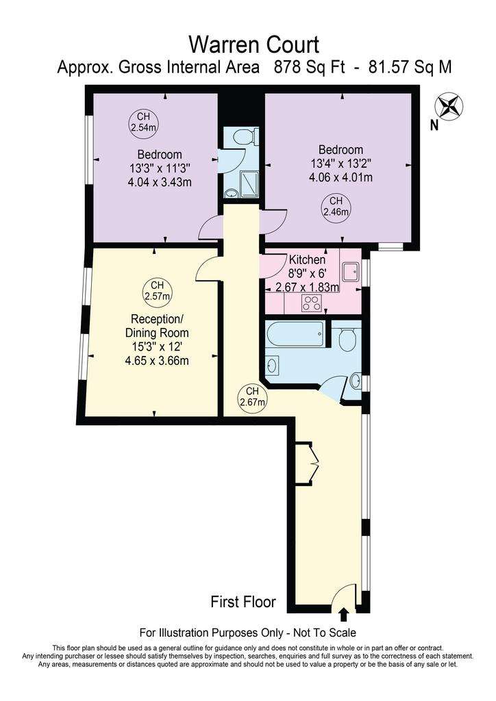 2 bedroom flat to rent - floorplan