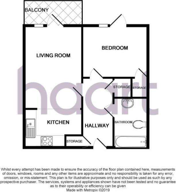 1 bedroom flat to rent - floorplan