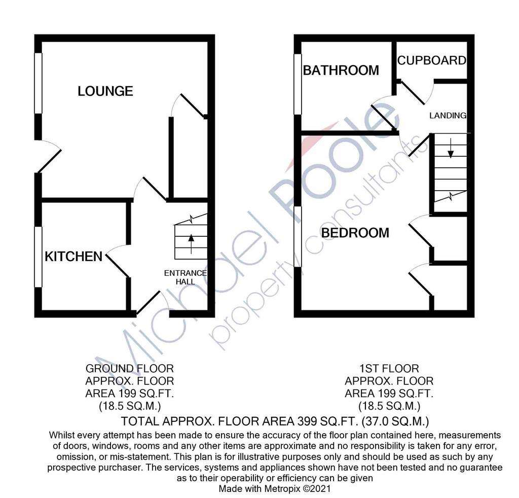 1 bedroom end of terrace house to rent - floorplan