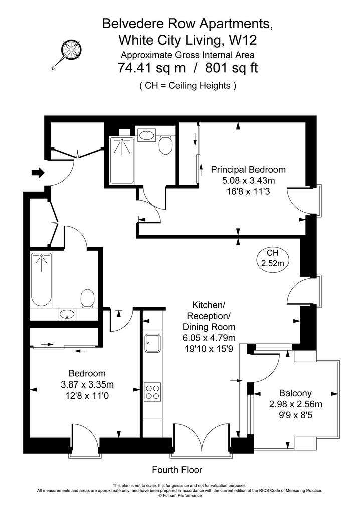 2 bedroom flat to rent - floorplan