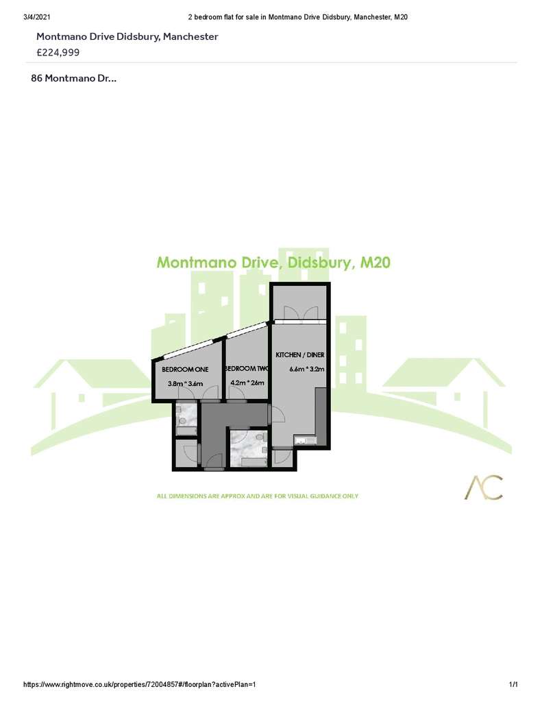 2 bedroom flat for sale - floorplan