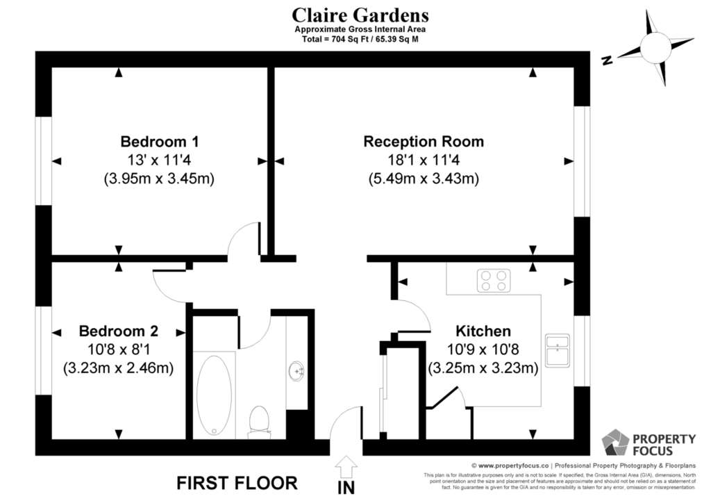 2 bedroom flat for sale - floorplan