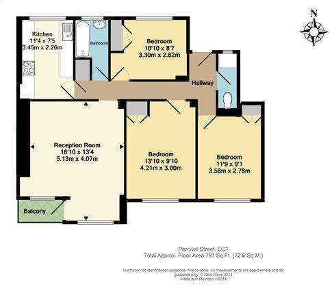 4 bedroom flat to rent - floorplan