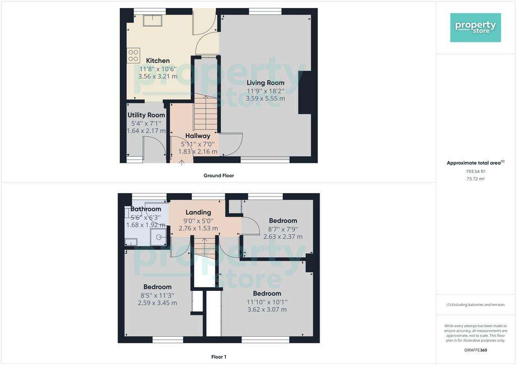 3 bedroom terraced house to rent - floorplan