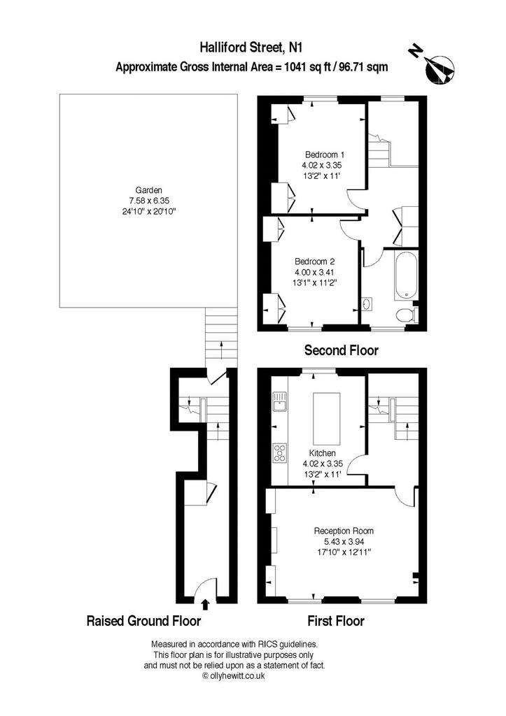 2 bedroom maisonette to rent - floorplan