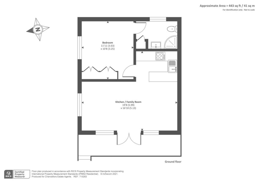 1 bedroom flat to rent - floorplan