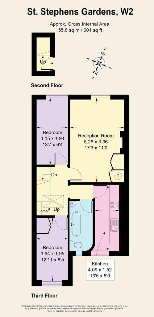 2 bedroom flat to rent - floorplan