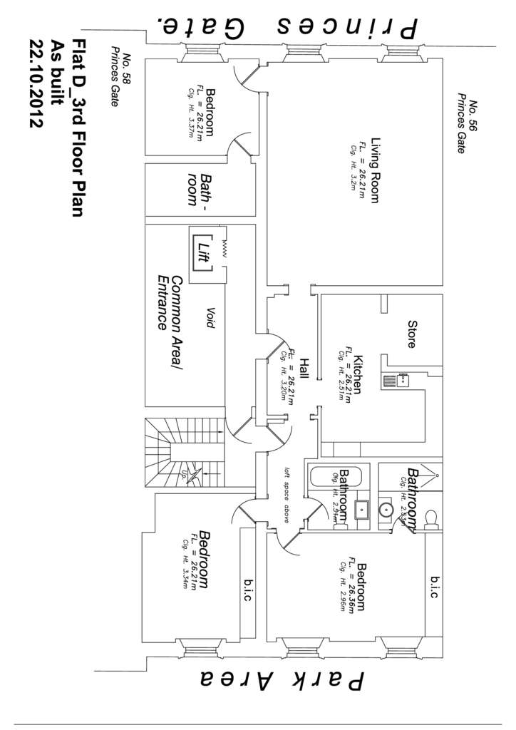 3 bedroom flat to rent - floorplan