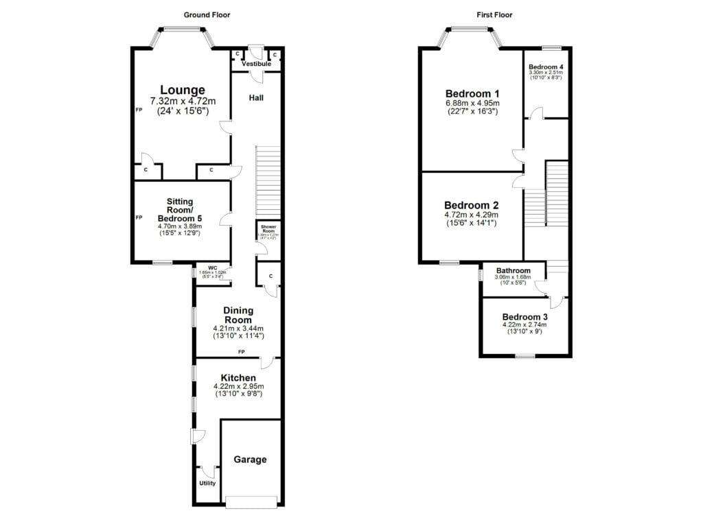 5 bedroom villa for sale - floorplan