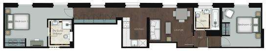 2 bedroom flat to rent - floorplan