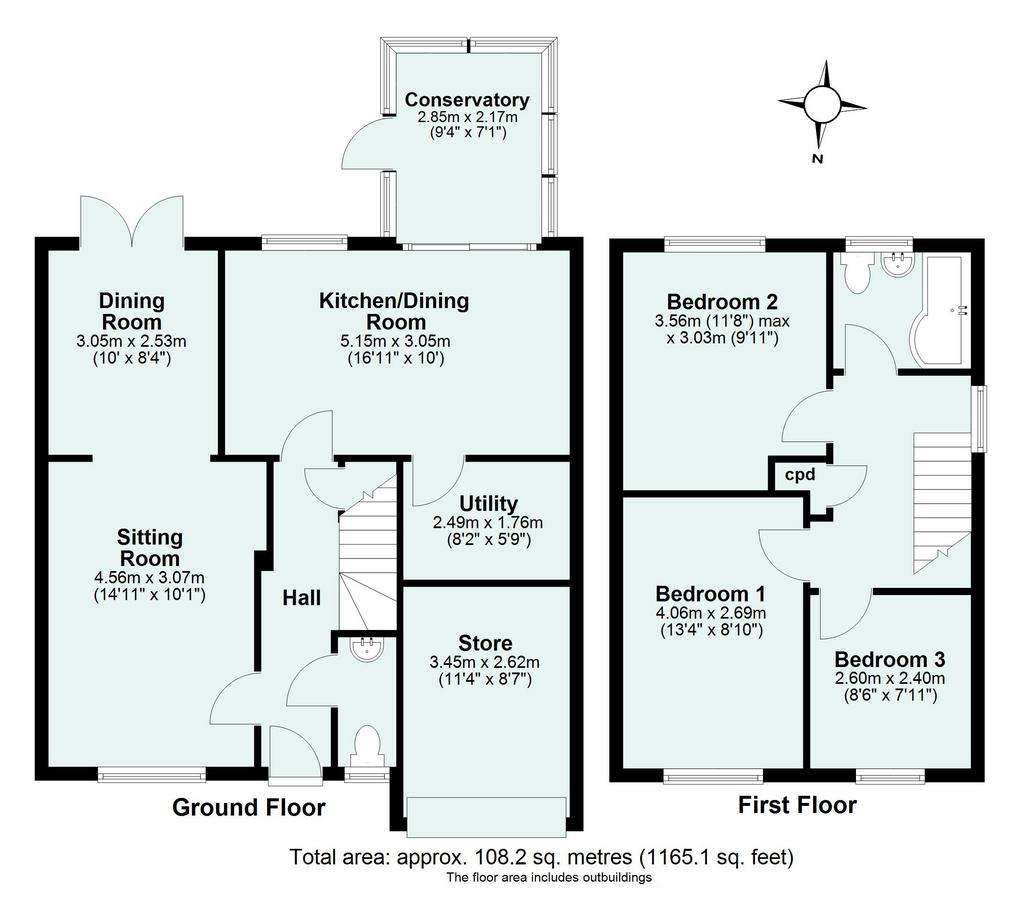 3 bedroom detached house for sale - floorplan