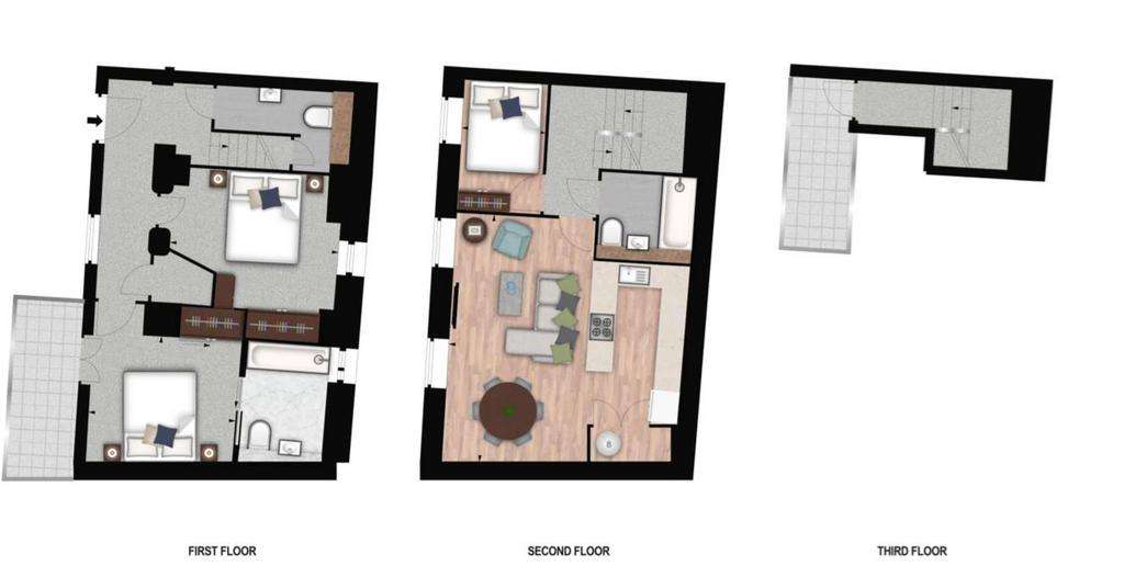 3 bedroom penthouse apartment to rent - floorplan