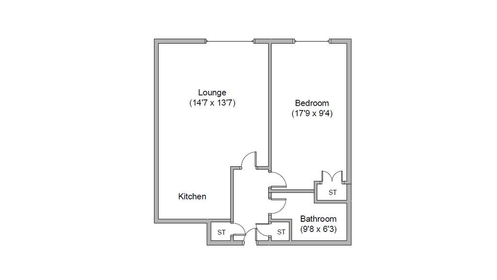 1 bedroom flat to rent - floorplan