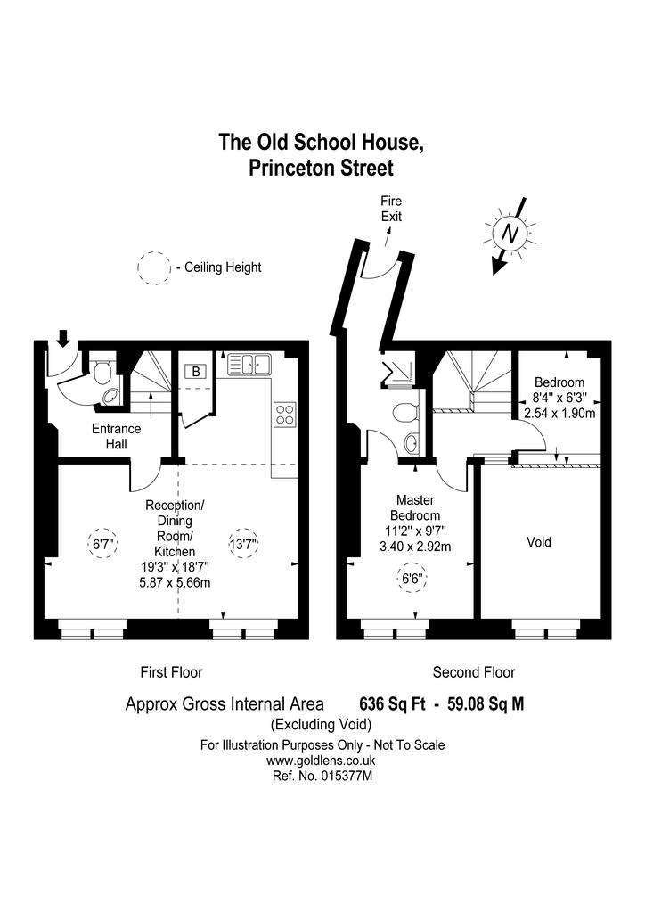 1 bedroom flat to rent - floorplan