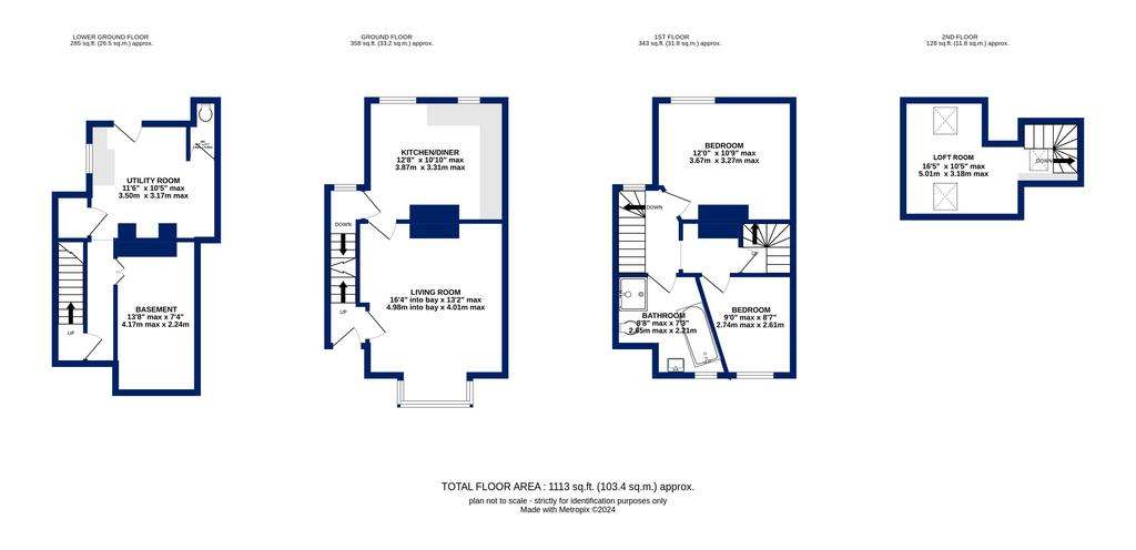 2 bedroom terraced house for sale - floorplan