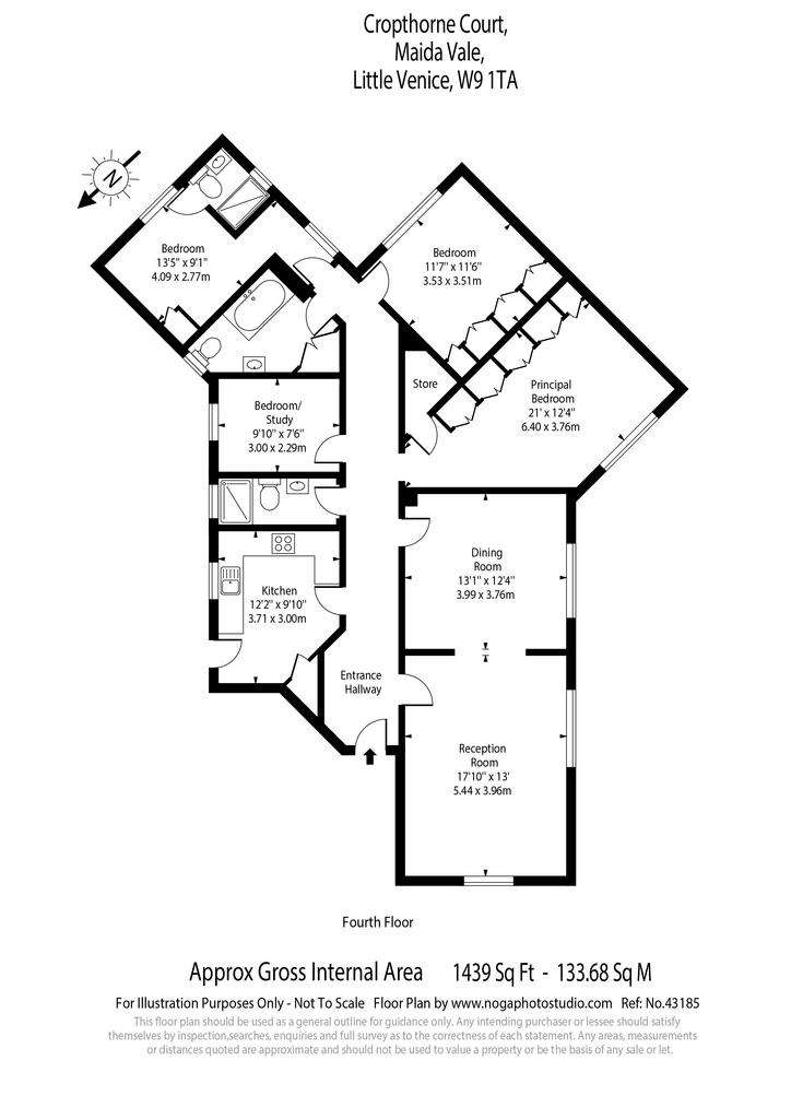 4 bedroom flat to rent - floorplan