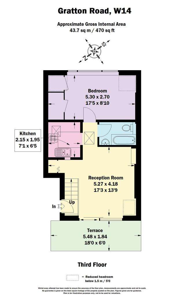 1 bedroom flat to rent - floorplan