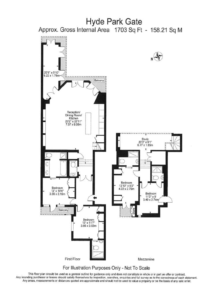 4 bedroom flat to rent - floorplan