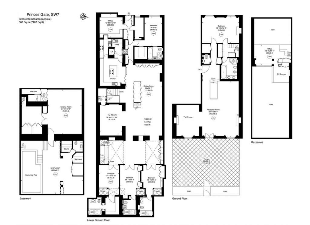 5 bedroom flat to rent - floorplan