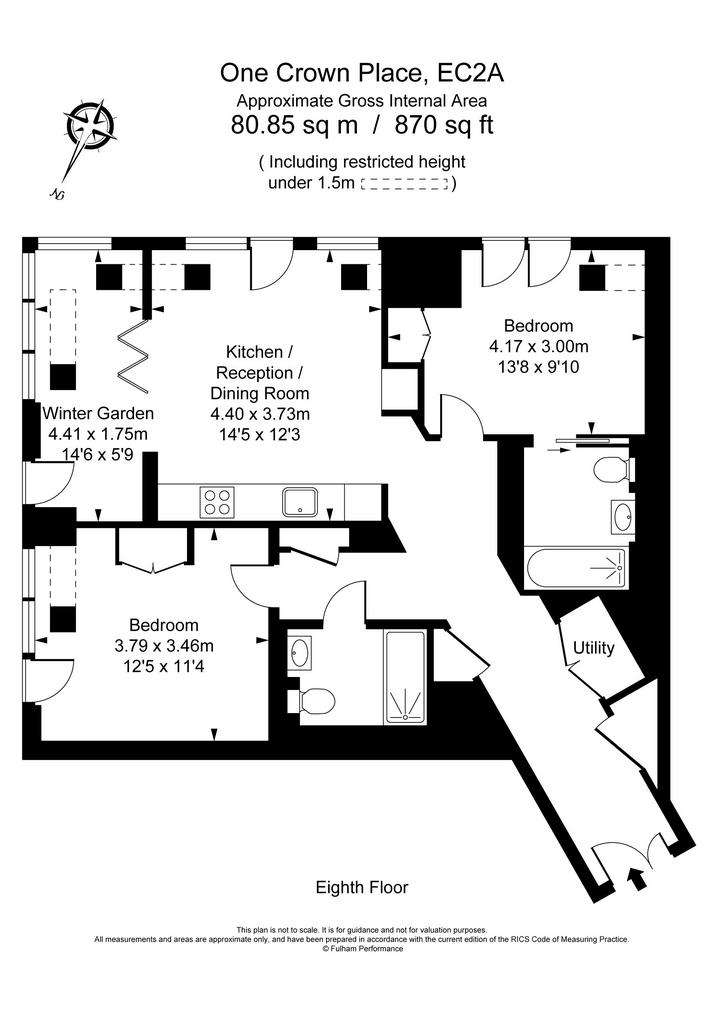 2 bedroom flat to rent - floorplan