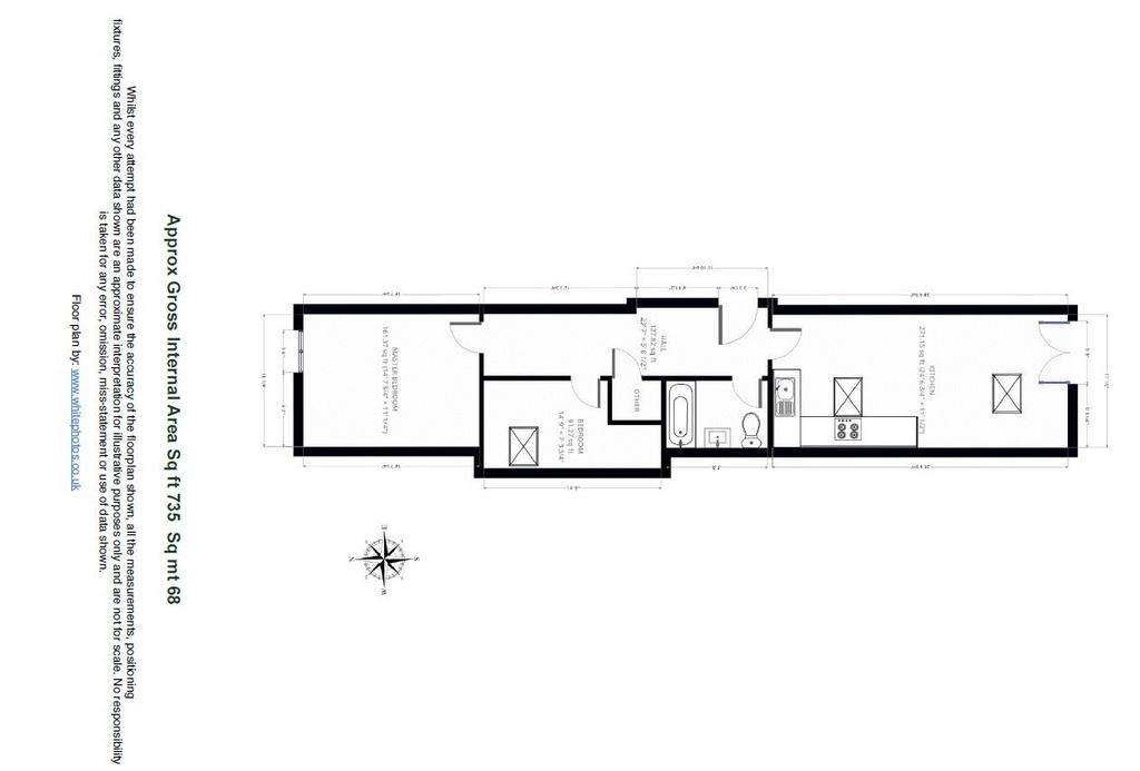 2 bedroom flat to rent - floorplan