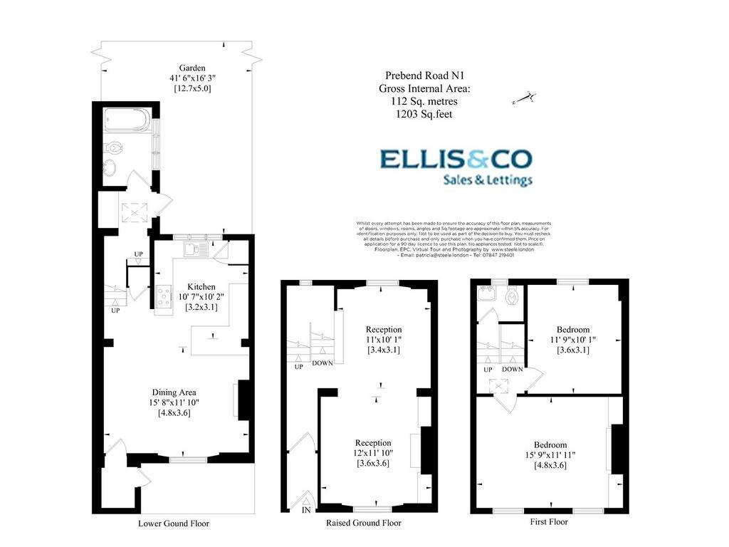 2 bedroom terraced house to rent - floorplan