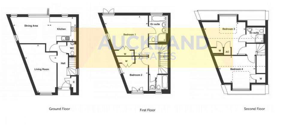 4 bedroom end of terrace house to rent - floorplan
