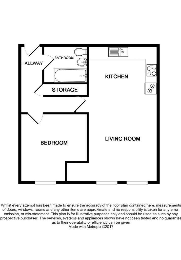 1 bedroom flat to rent - floorplan