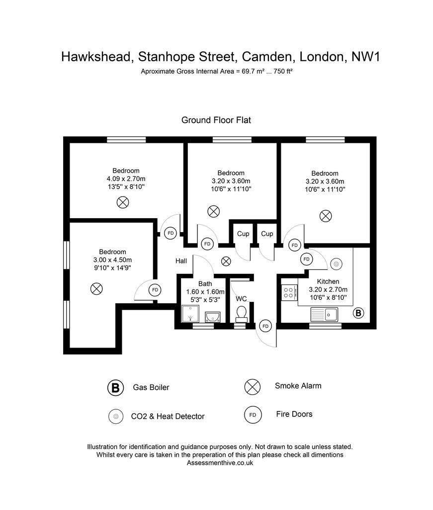 4 bedroom flat to rent - floorplan