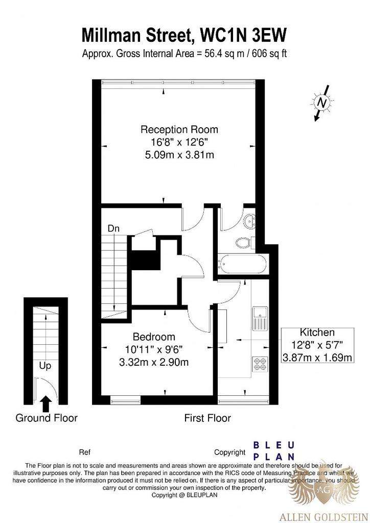 1 bedroom flat to rent - floorplan