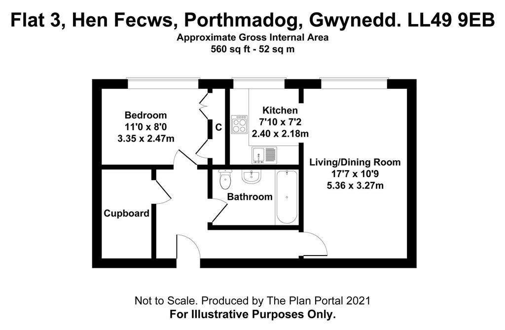 1 bedroom flat for sale - floorplan