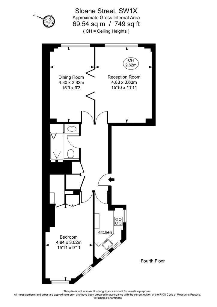 1 bedroom flat to rent - floorplan