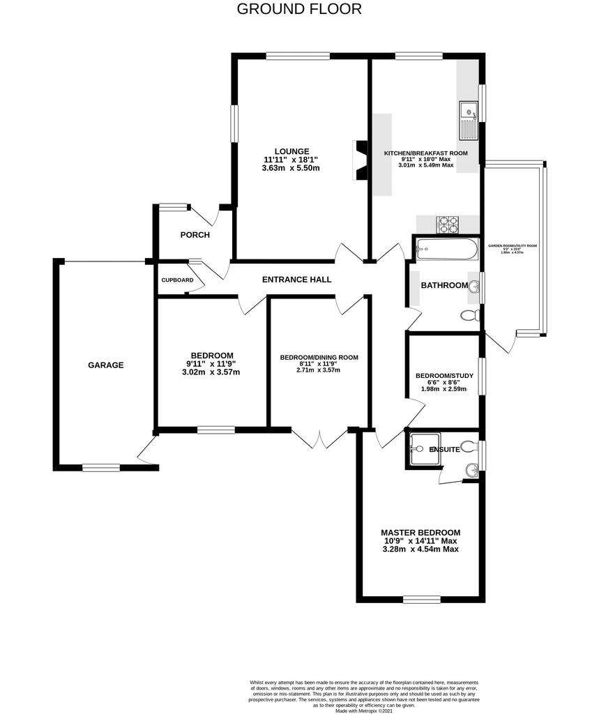 4 bedroom detached bungalow to rent - floorplan