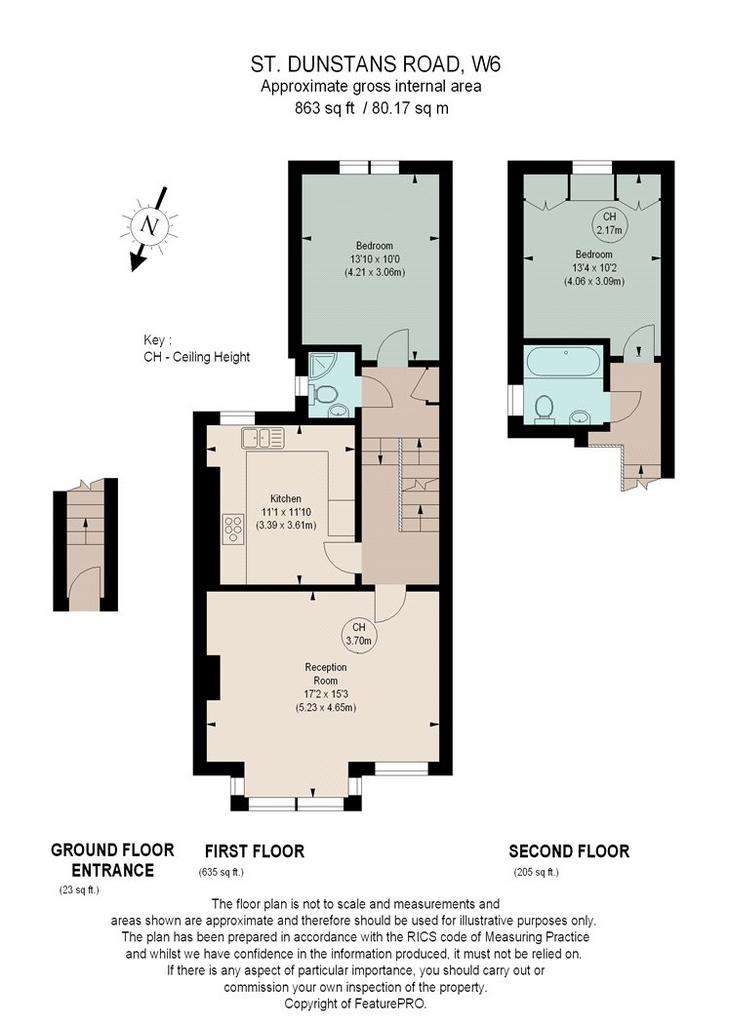 2 bedroom flat to rent - floorplan