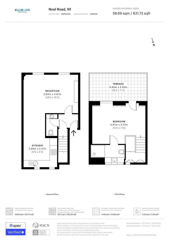 1 bedroom flat to rent - floorplan