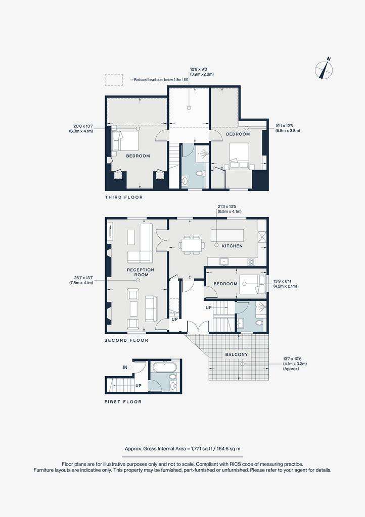 3 bedroom flat to rent - floorplan