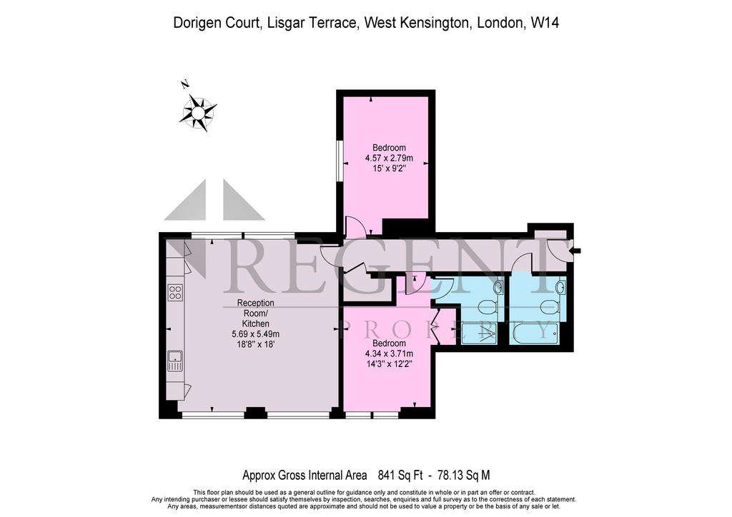 2 bedroom flat to rent - floorplan