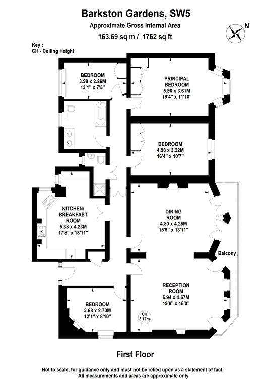 4 bedroom flat for sale - floorplan