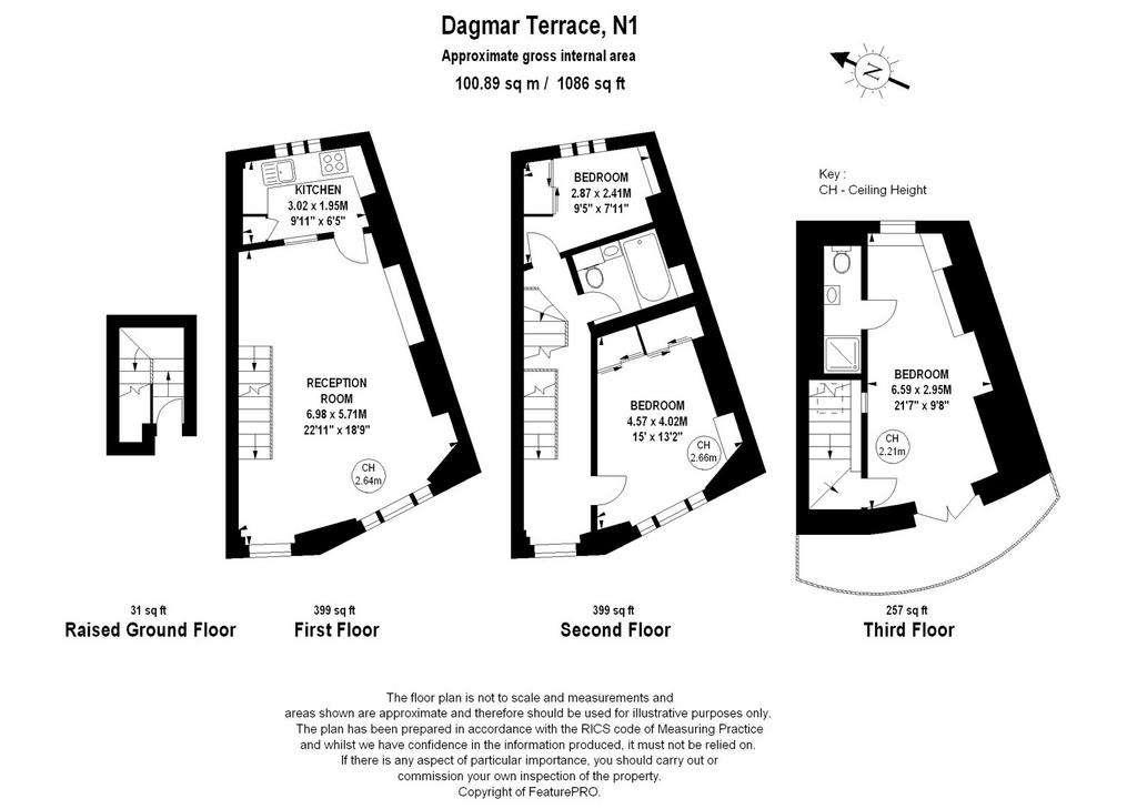 2 bedroom flat to rent - floorplan