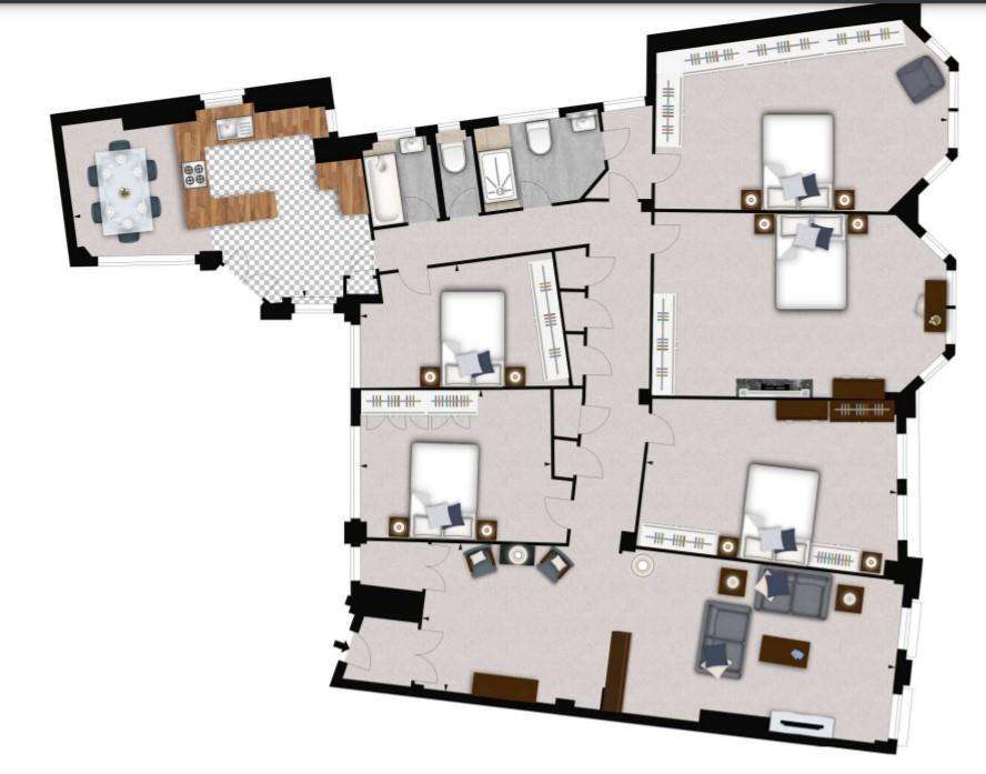 5 bedroom flat to rent - floorplan