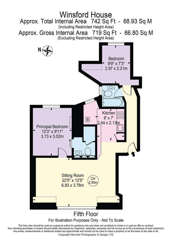 2 bedroom flat to rent - floorplan